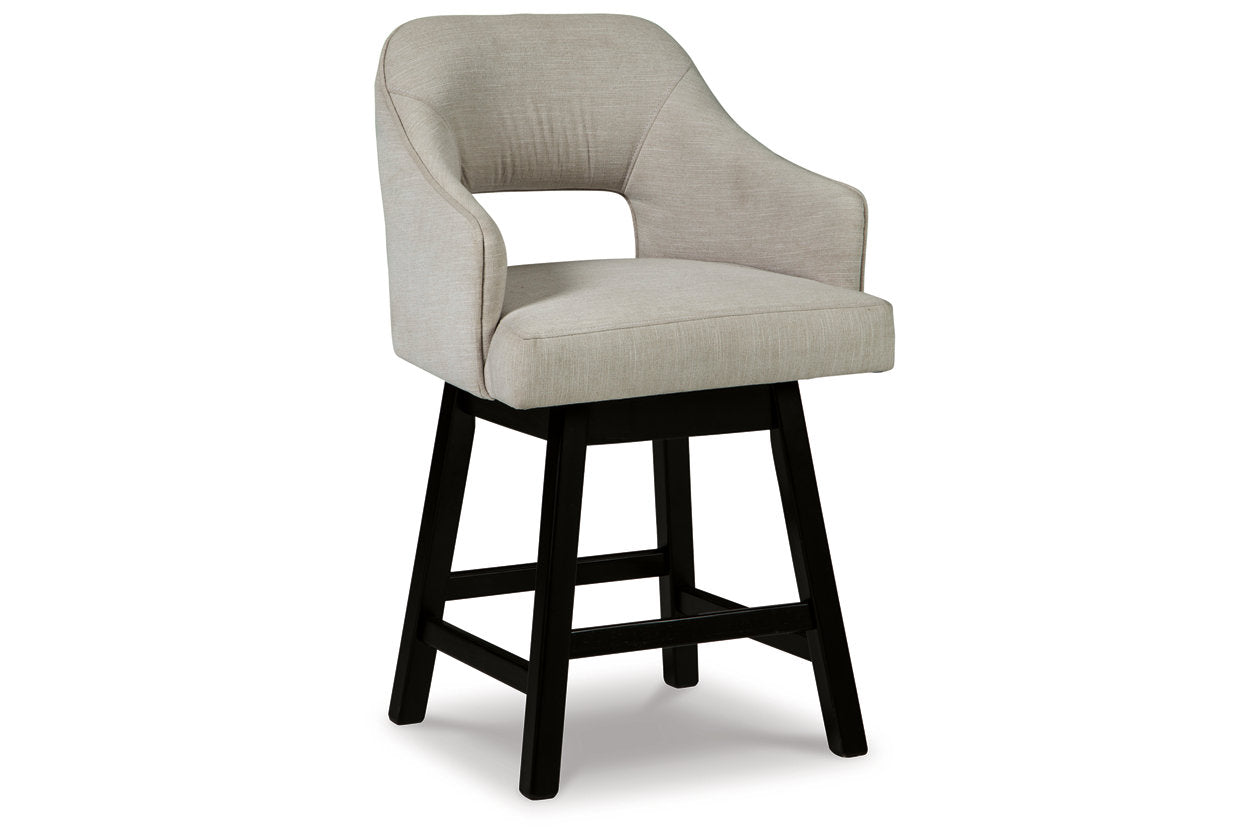 Tallenger Linen/Brown Counter Height Barstool, Set of 2 - D380-724 - Bien Home Furniture & Electronics
