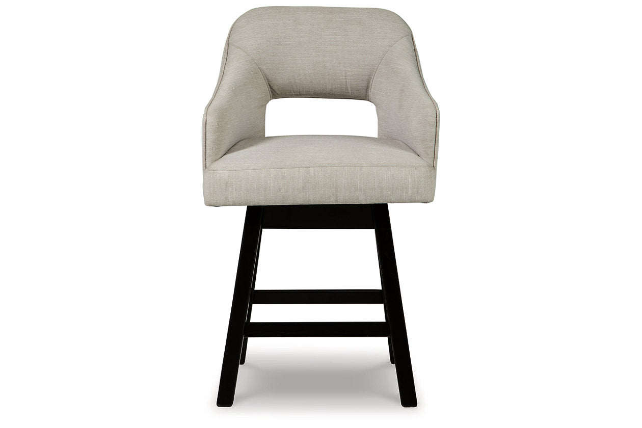 Tallenger Linen/Brown Counter Height Barstool, Set of 2 - D380-724 - Bien Home Furniture & Electronics