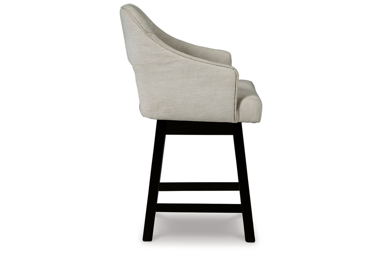 Tallenger Linen/Brown Counter Height Barstool, Set of 2 - D380-724 - Bien Home Furniture & Electronics
