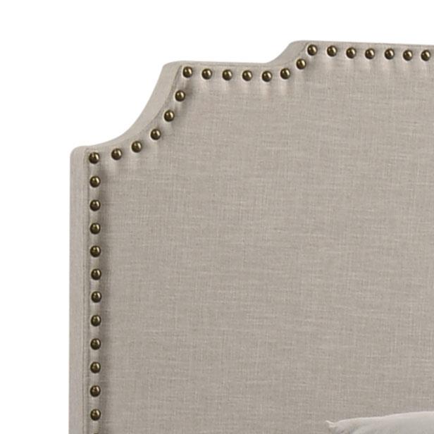 Tamarac Upholstered Nailhead Eastern King Bed Beige - 310061KE - Bien Home Furniture & Electronics