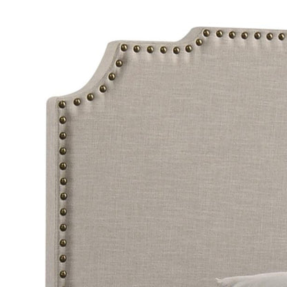Tamarac Upholstered Nailhead Queen Bed Beige - 310061Q - Bien Home Furniture &amp; Electronics