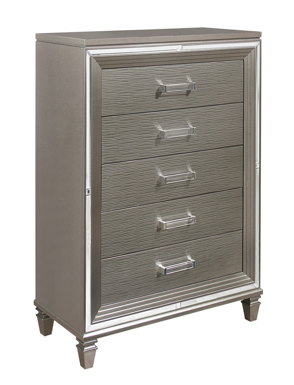 Tamsin Silver/Gray Metallic Chest - 1616-9 - Bien Home Furniture &amp; Electronics