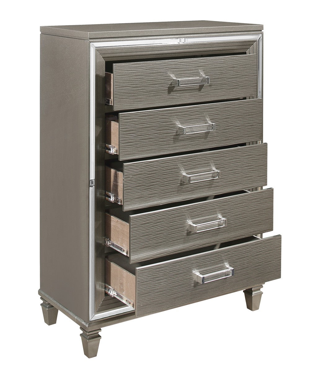 Tamsin Silver/Gray Metallic Chest - 1616-9 - Bien Home Furniture & Electronics