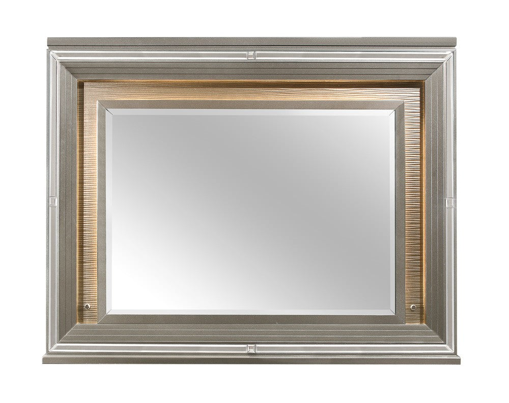 Tamsin Silver/Gray Metallic Mirror (Mirror Only) - 1616-6 - Bien Home Furniture & Electronics