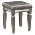 Tamsin Silver/Gray Metallic Vanity Stool - 1616-14 - Bien Home Furniture & Electronics