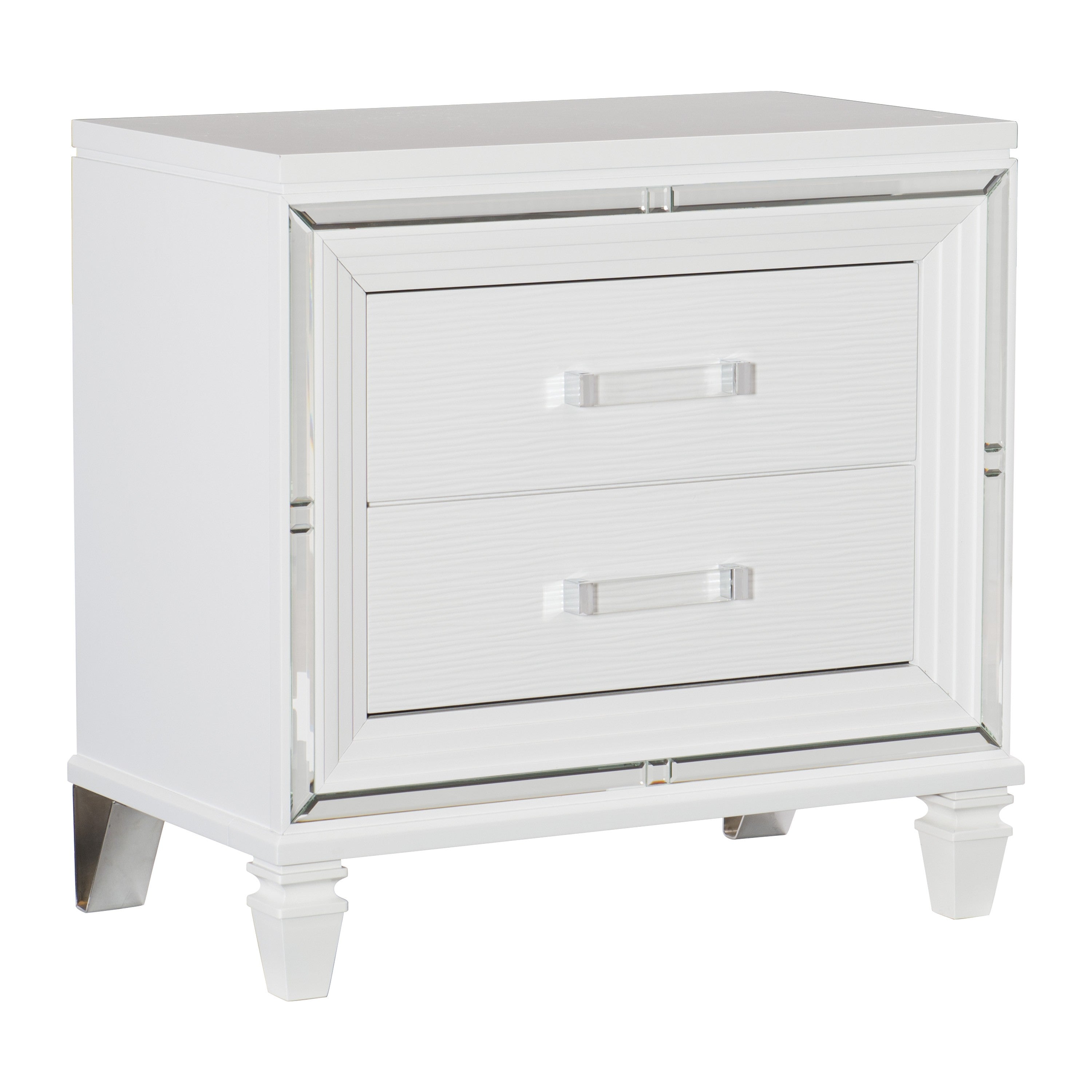 Tamsin White LED Upholstered Storage Platform Bedroom Set - SET | 1616WK-1 | 1616WK-2 | 1616W-3 | 1616W-5 | 1616W-6 | 1616W-4 | 1616W-9 - Bien Home Furniture & Electronics