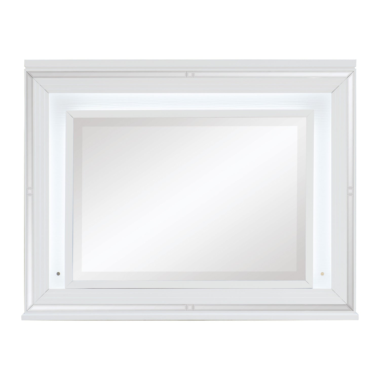 Tamsin White Mirror (Mirror Only) - 1616W-6 - Bien Home Furniture & Electronics