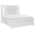 Tamsin White Queen LED Upholstered Storage Platform Bed - SET | 1616W-1 | 1616W-2 | 1616W-3 - Bien Home Furniture & Electronics