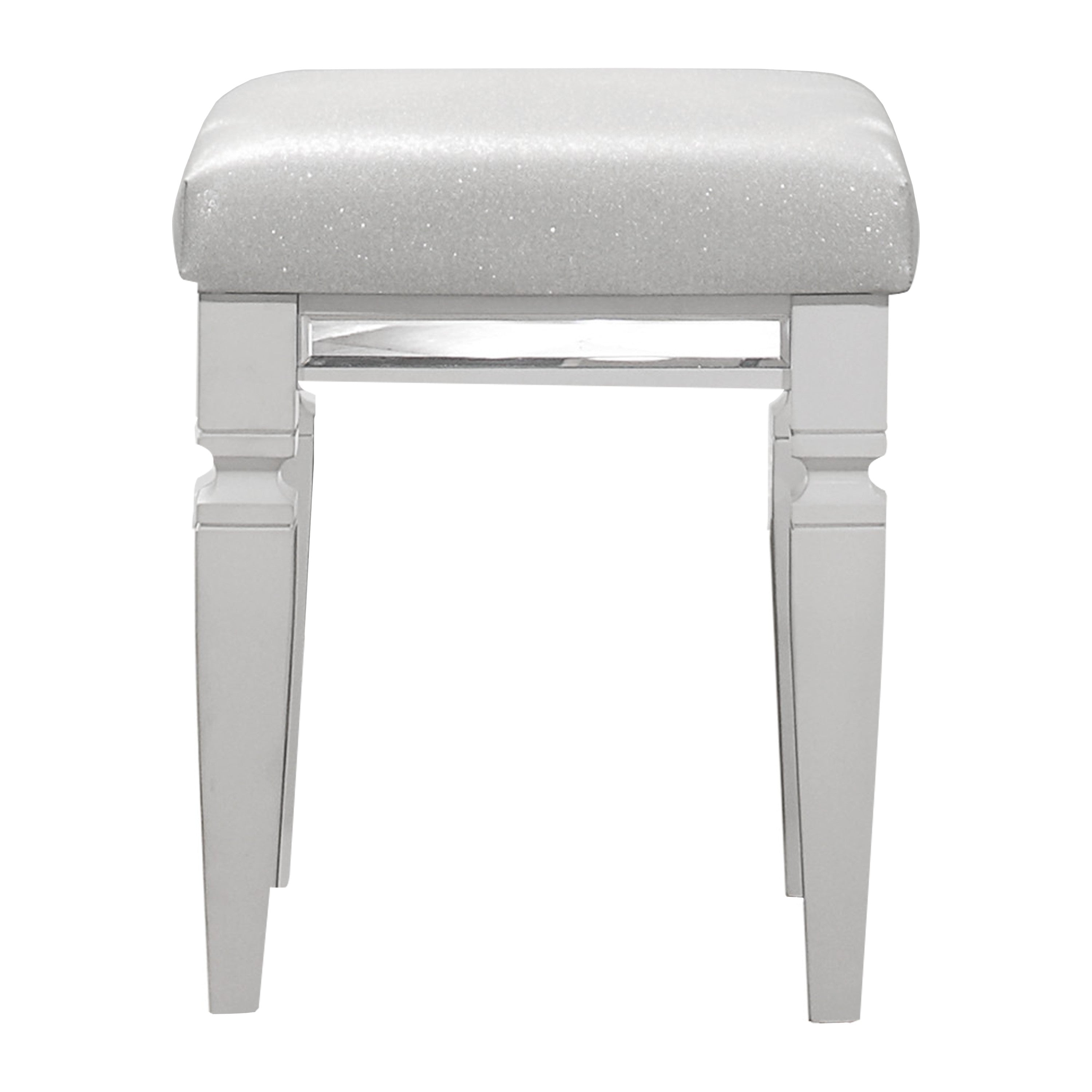 Tamsin White Vanity Stool - 1616W-14 - Bien Home Furniture & Electronics