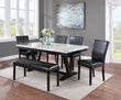 Tanner White/Black Faux Marble Dining Set - SET | 2222T-4272-WH | 2222S(3) - Bien Home Furniture & Electronics