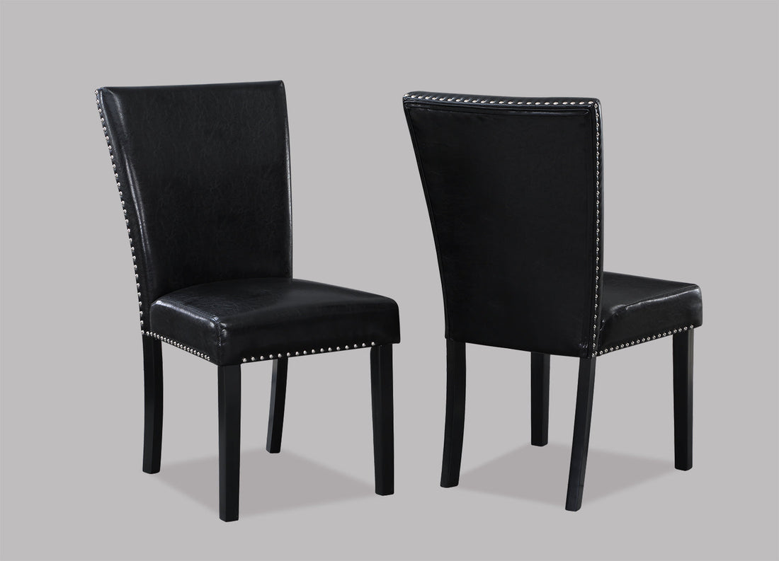 Tanner White/Black Side Chair, Set of 2 - 2222S - Bien Home Furniture &amp; Electronics