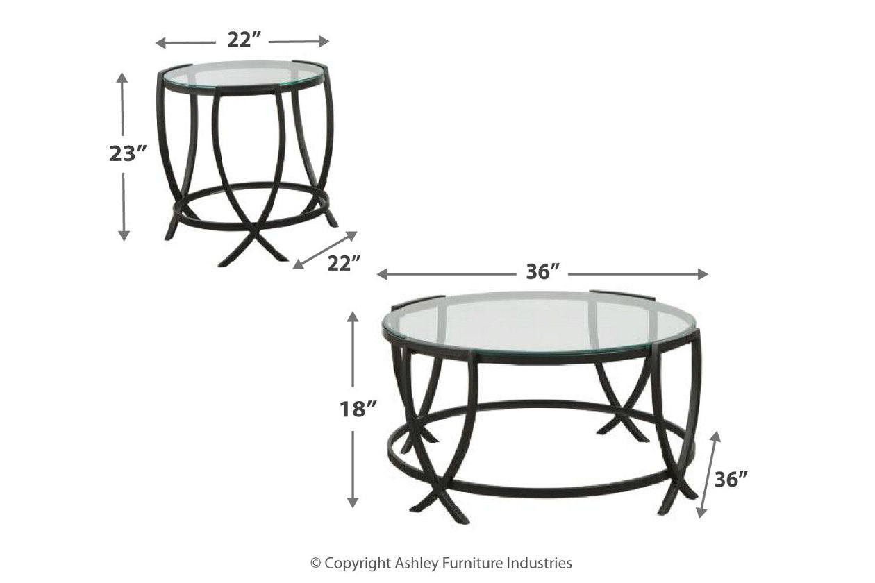 Tarrin Black Table, Set of 3 - T115-13 - Bien Home Furniture & Electronics
