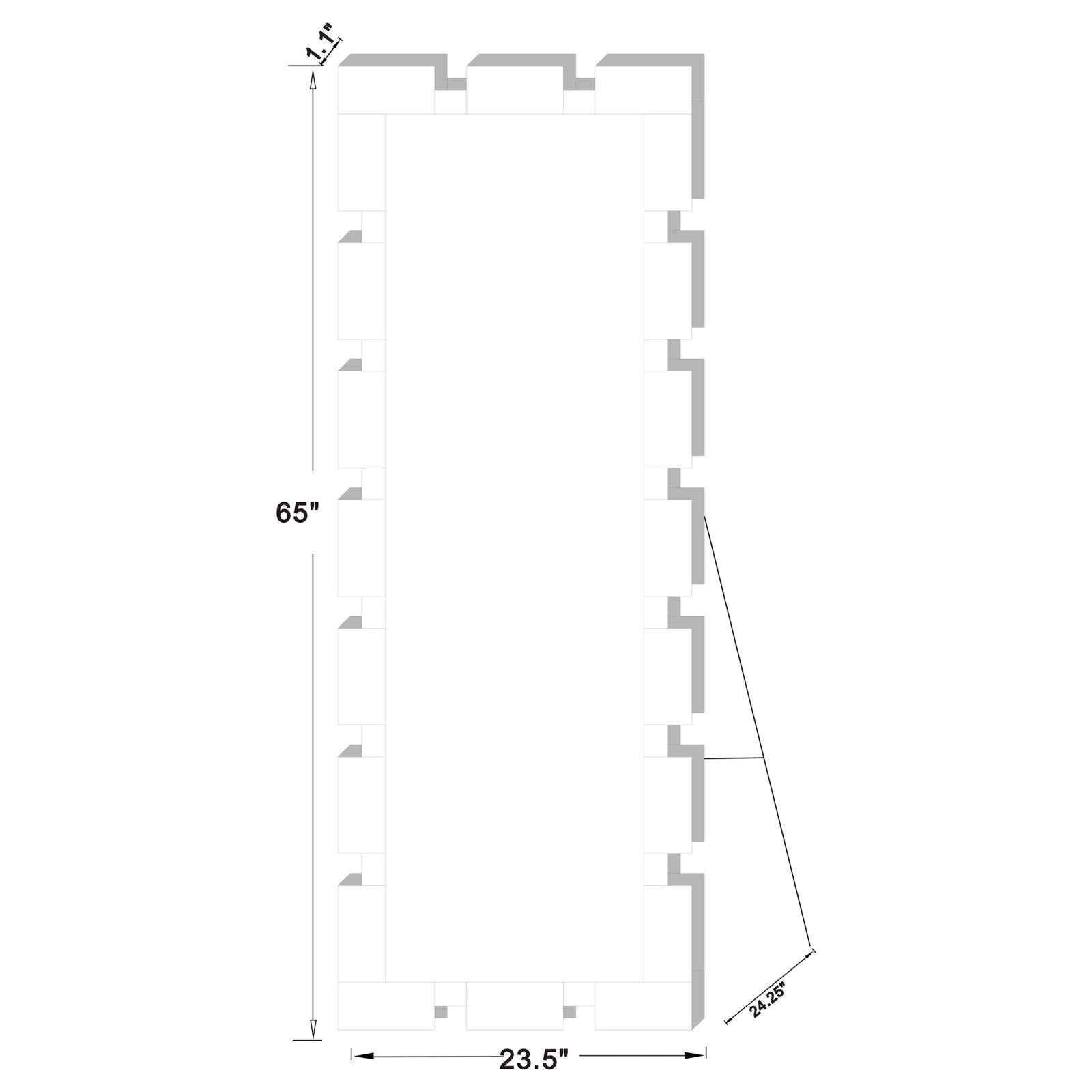 Tavin Geometric Frame Cheval Mirror - 961634 - Bien Home Furniture & Electronics