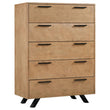 Taylor Light Honey Brown Rectangular 5-Drawer Chest - 223425 - Bien Home Furniture & Electronics
