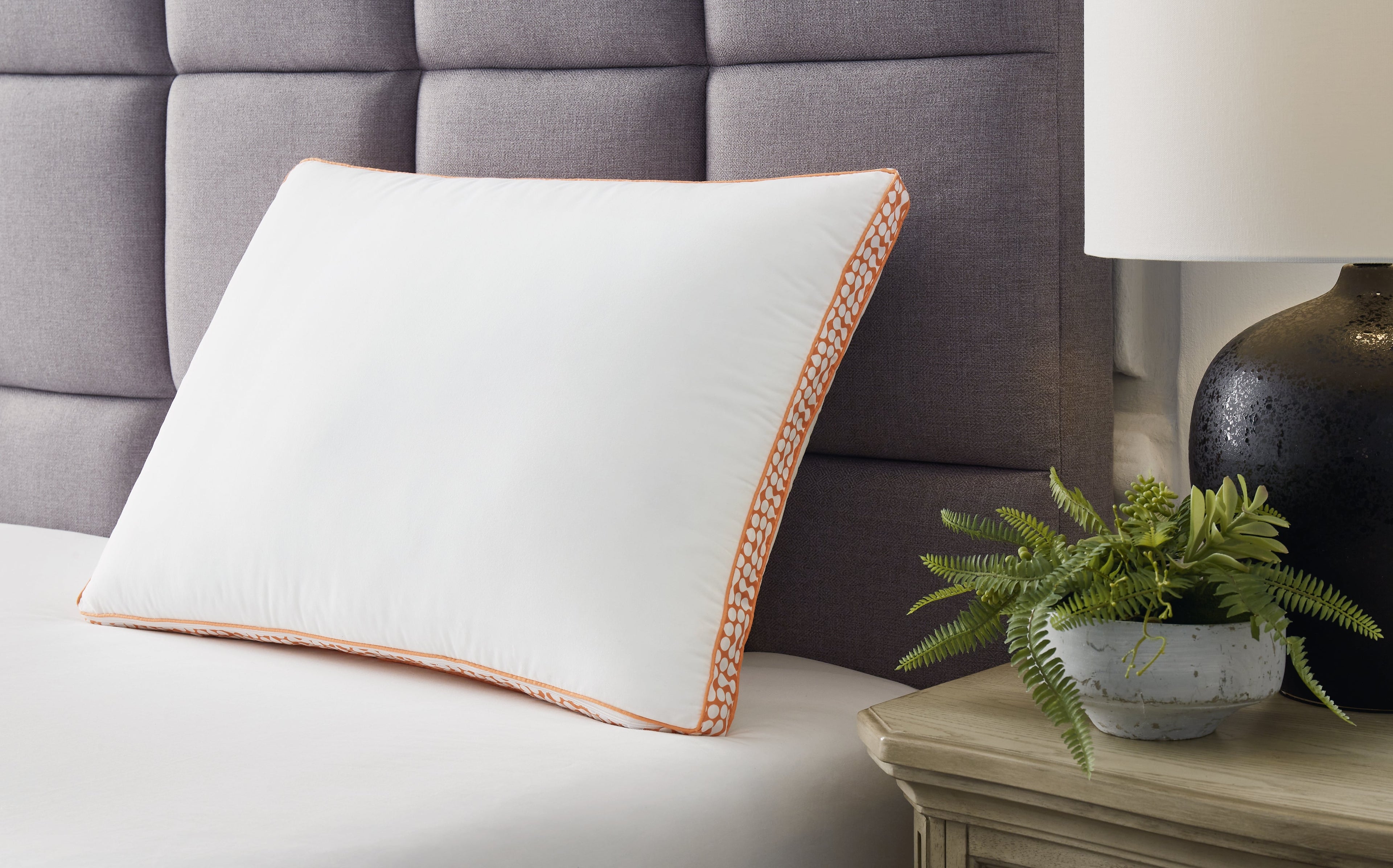 TBD White/Orange 3-in-1 Pillow (6/Case) - M52112 - Bien Home Furniture &amp; Electronics