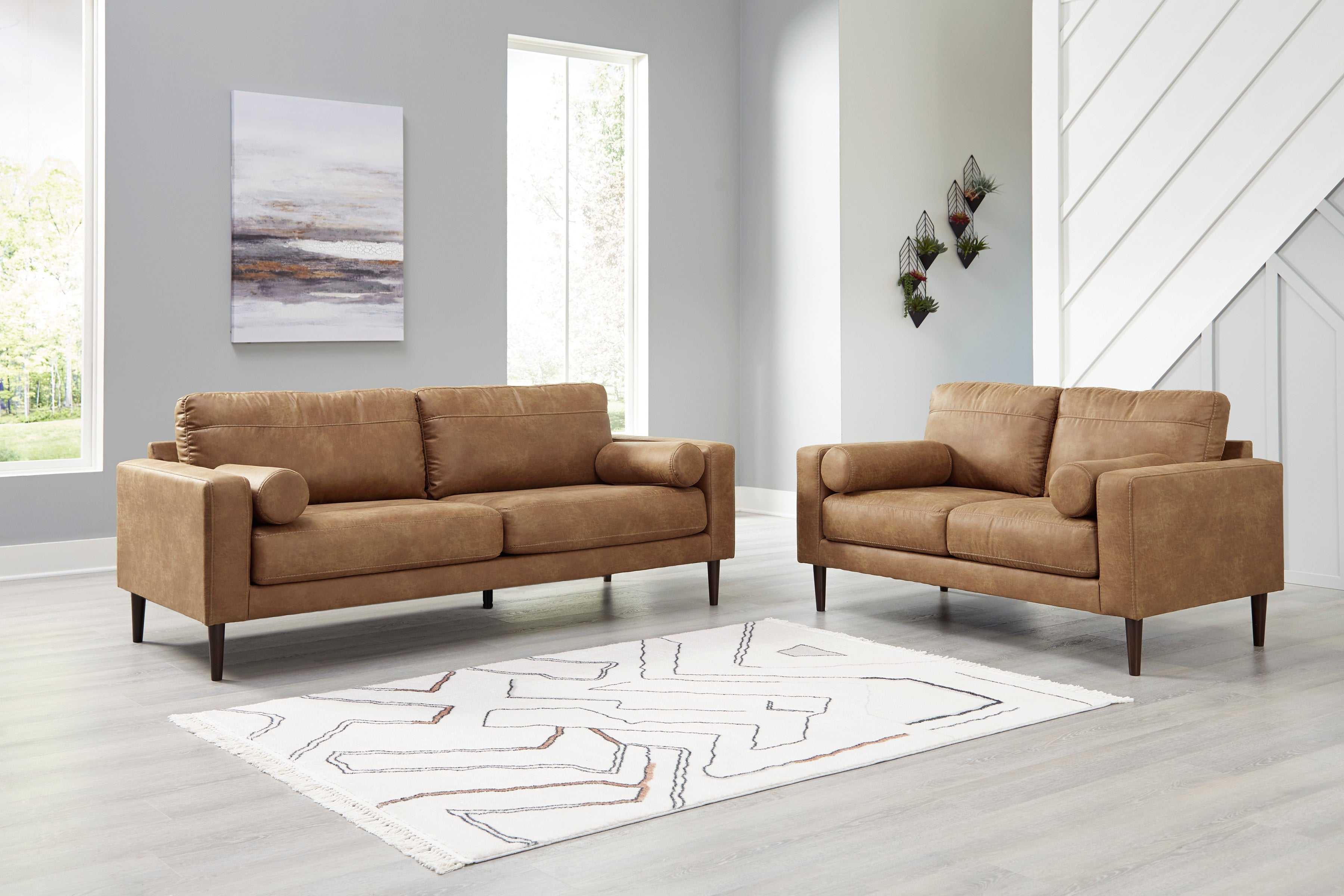 Telora Caramel Living Room Set - SET | 4100238 | 4100235 - Bien Home Furniture & Electronics
