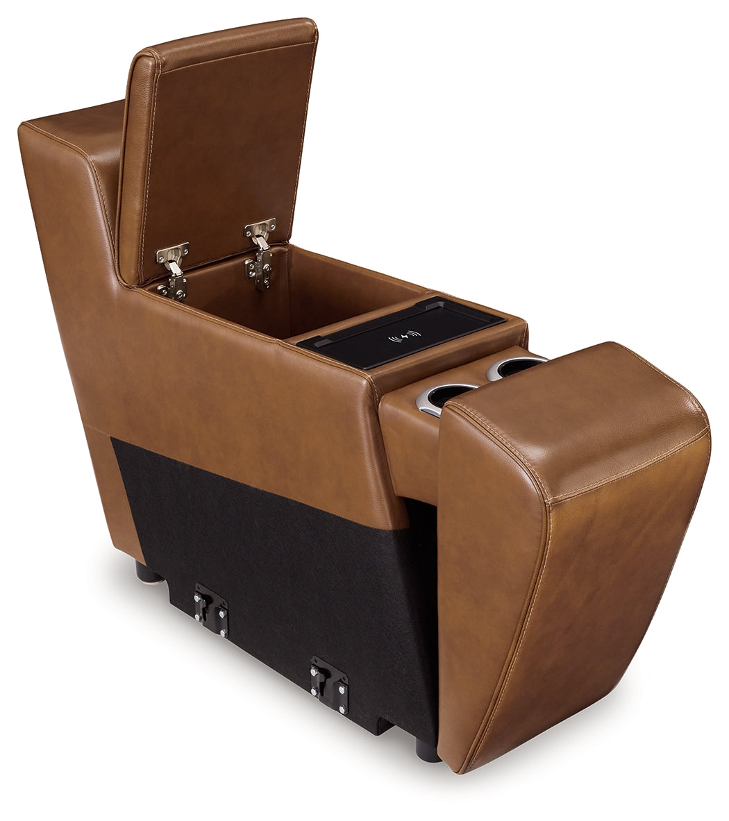 Temmpton Chocolate Console with Storage - U9270857 - Bien Home Furniture & Electronics