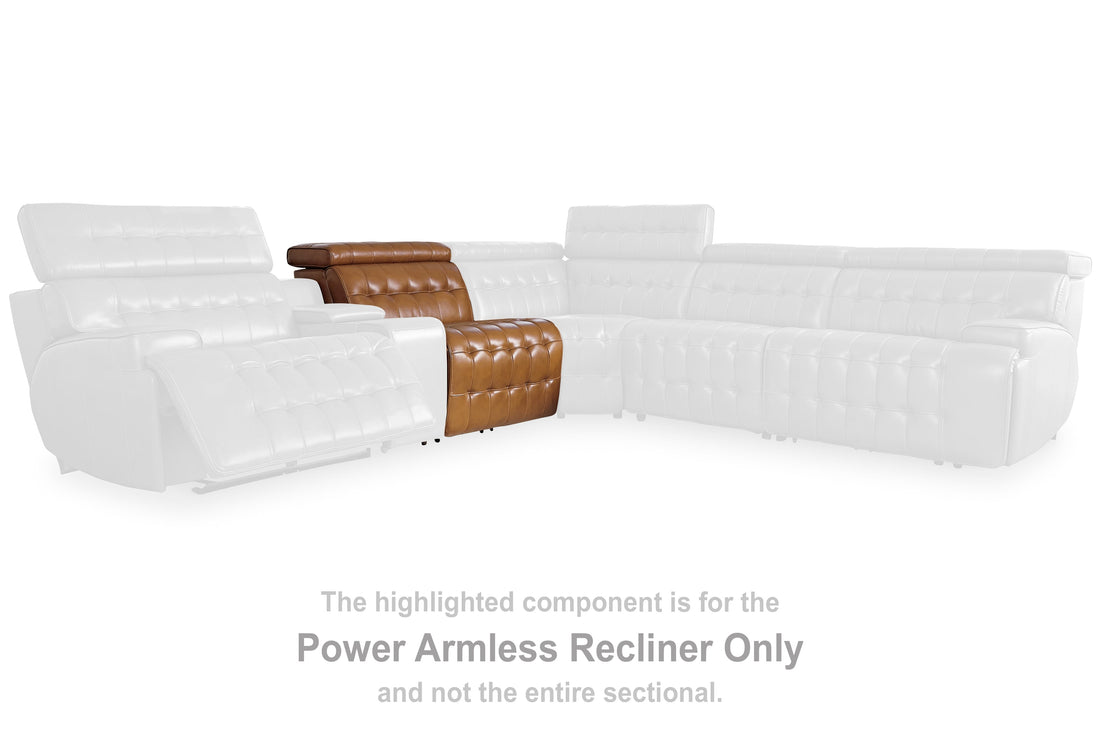 Temmpton Chocolate Power Armless Recliner - U9270831 - Bien Home Furniture & Electronics