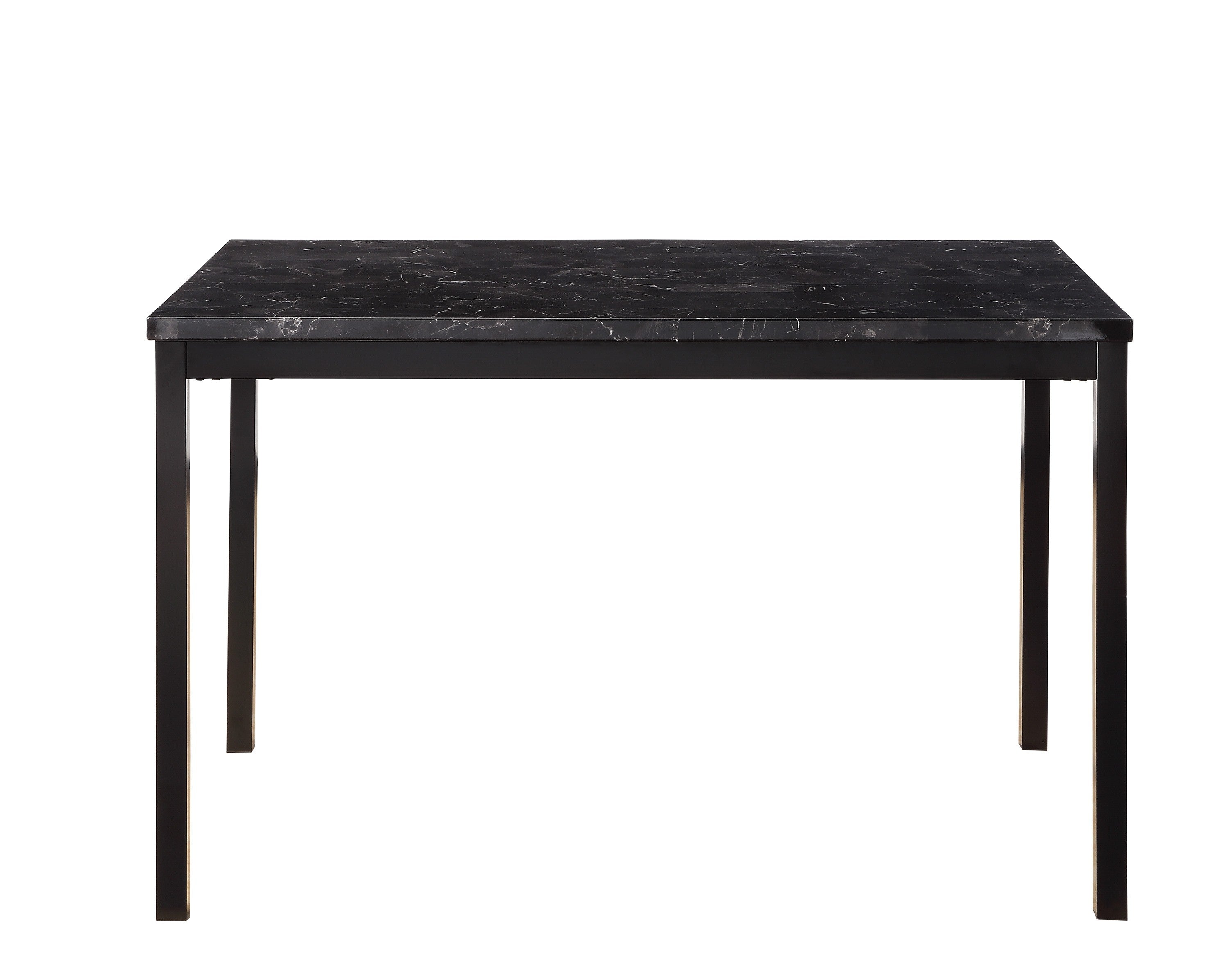 Tempe Black Marble-Top Dining Table - 2601BK-48 - Bien Home Furniture & Electronics