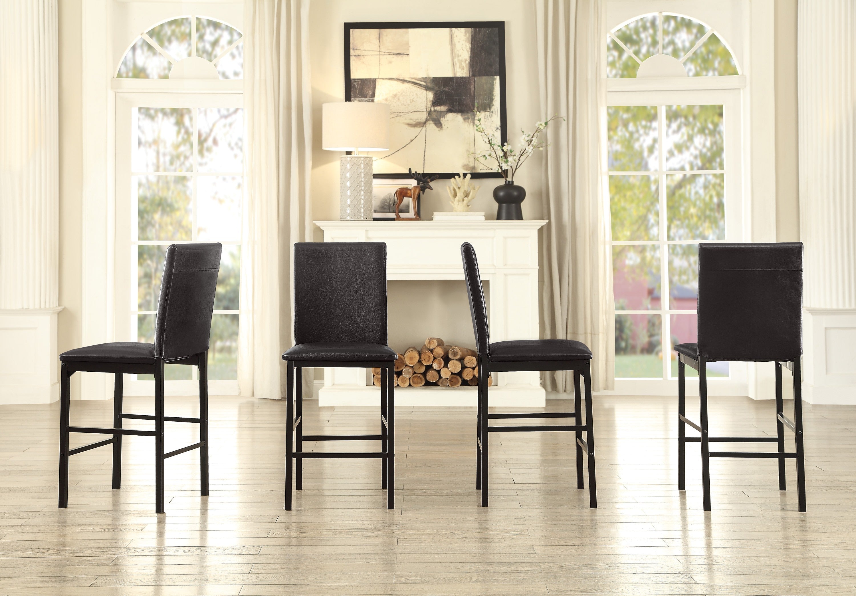 Tempe Brown/Black Counter Chair, Set of 4 - 2601-24 - Bien Home Furniture & Electronics