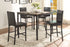 Tempe Brown/Black Marble-Top Counter Height Set - SET | 2601-36 | 2601-24(3) - Bien Home Furniture & Electronics