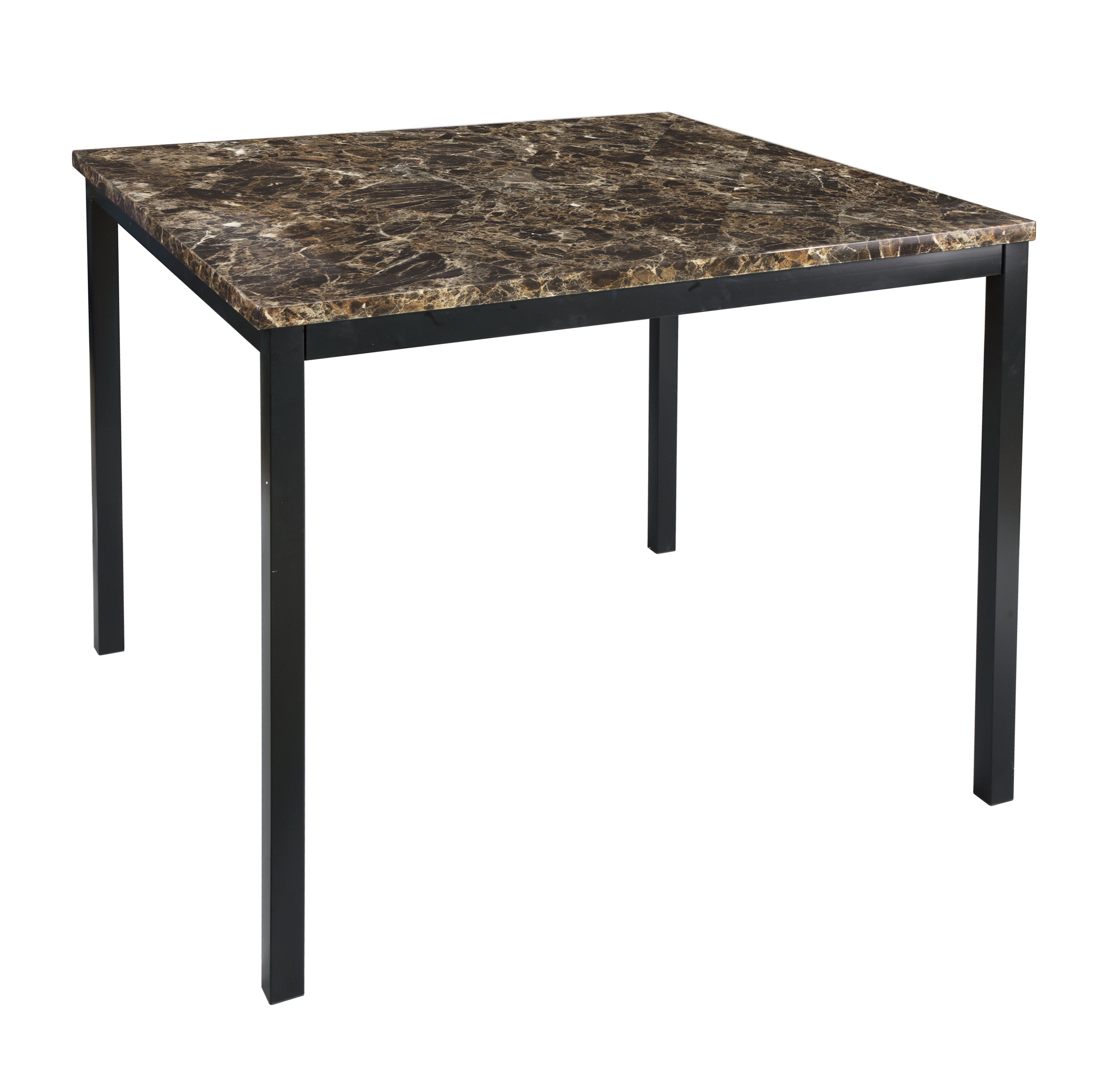Tempe Brown/Black Marble-Top Counter Height Table - 2601-36 - Bien Home Furniture & Electronics