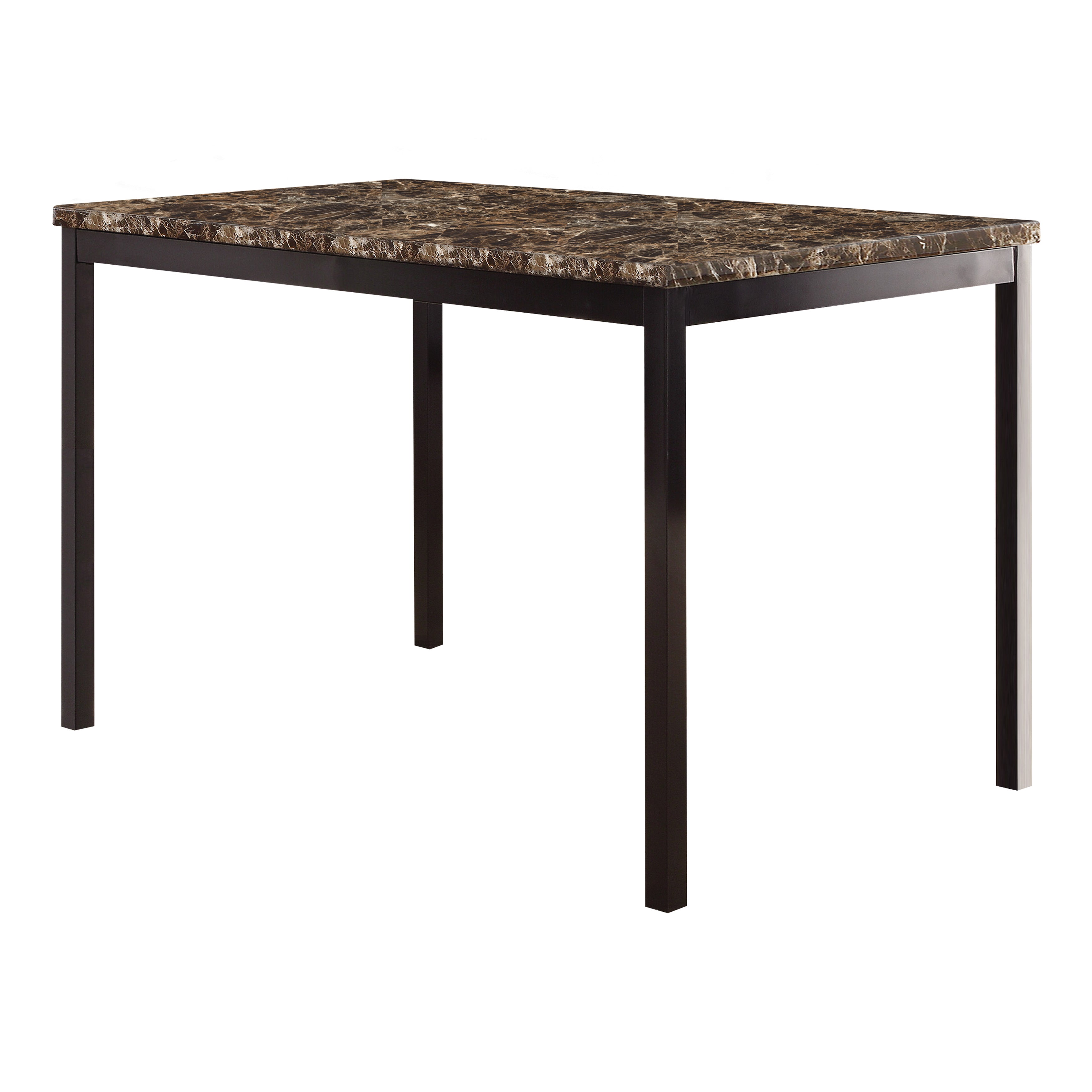 Tempe Brown/Black Marble-Top Dining Set - SET | 2601-48 | 2601S - Bien Home Furniture & Electronics
