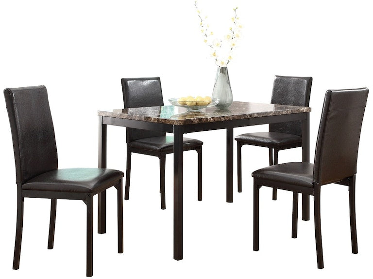 Tempe Brown/Black Side Chair, Set of 2 - 2601S - Bien Home Furniture &amp; Electronics