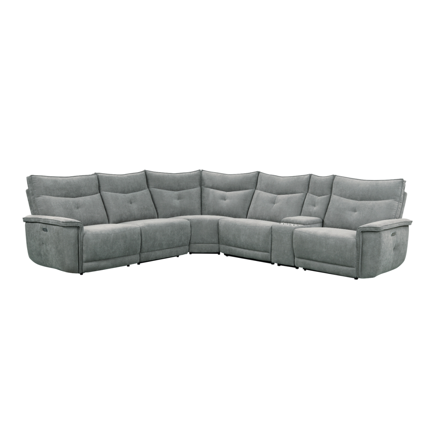 Tesoro Dark Gray Modular Power Reclining Sectional - 9509DG*6LRRRPWH - Bien Home Furniture & Electronics