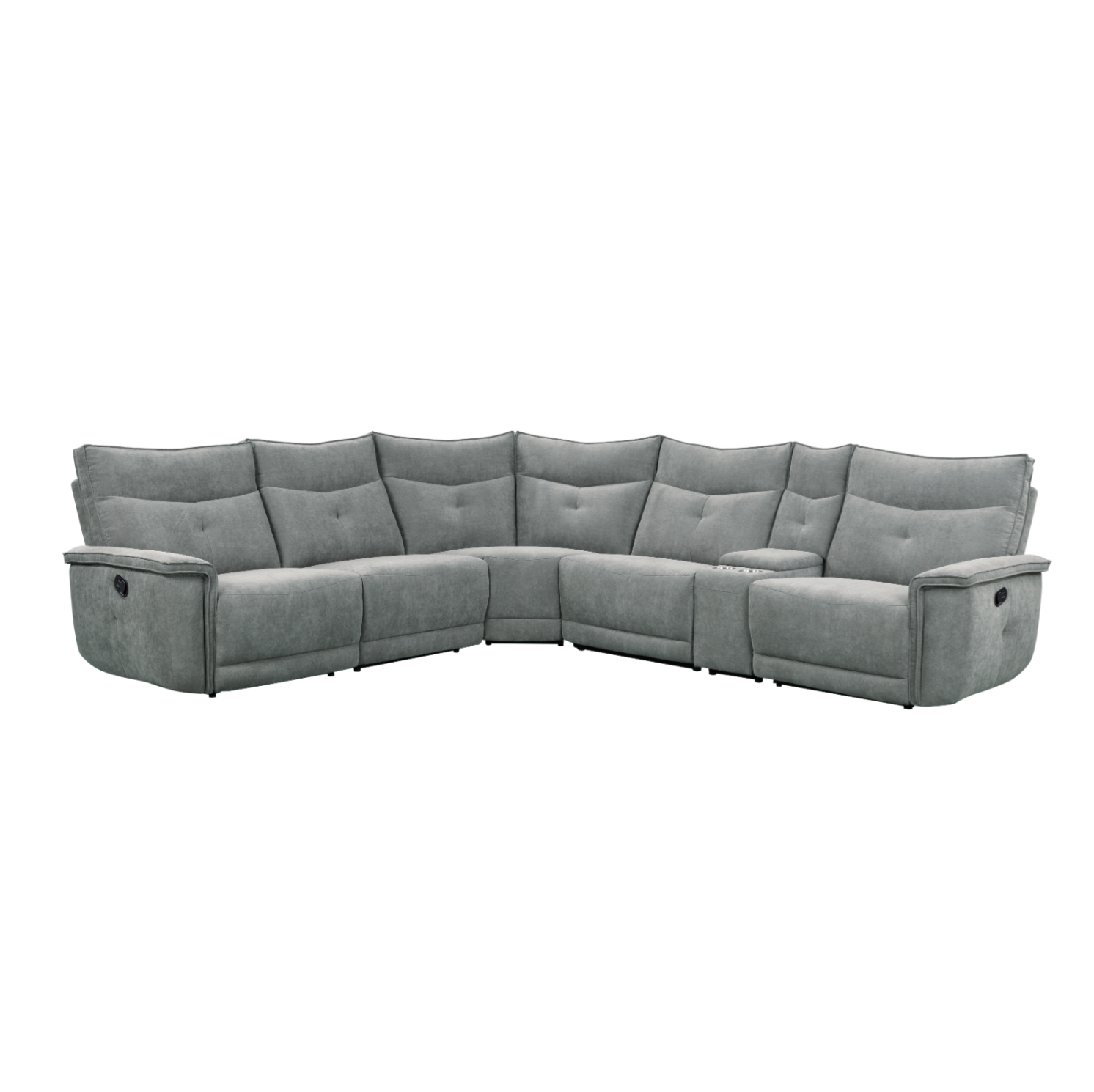 Tesoro Dark Gray Modular Reclining Sectional - 9509DG*6LRRR - Bien Home Furniture & Electronics