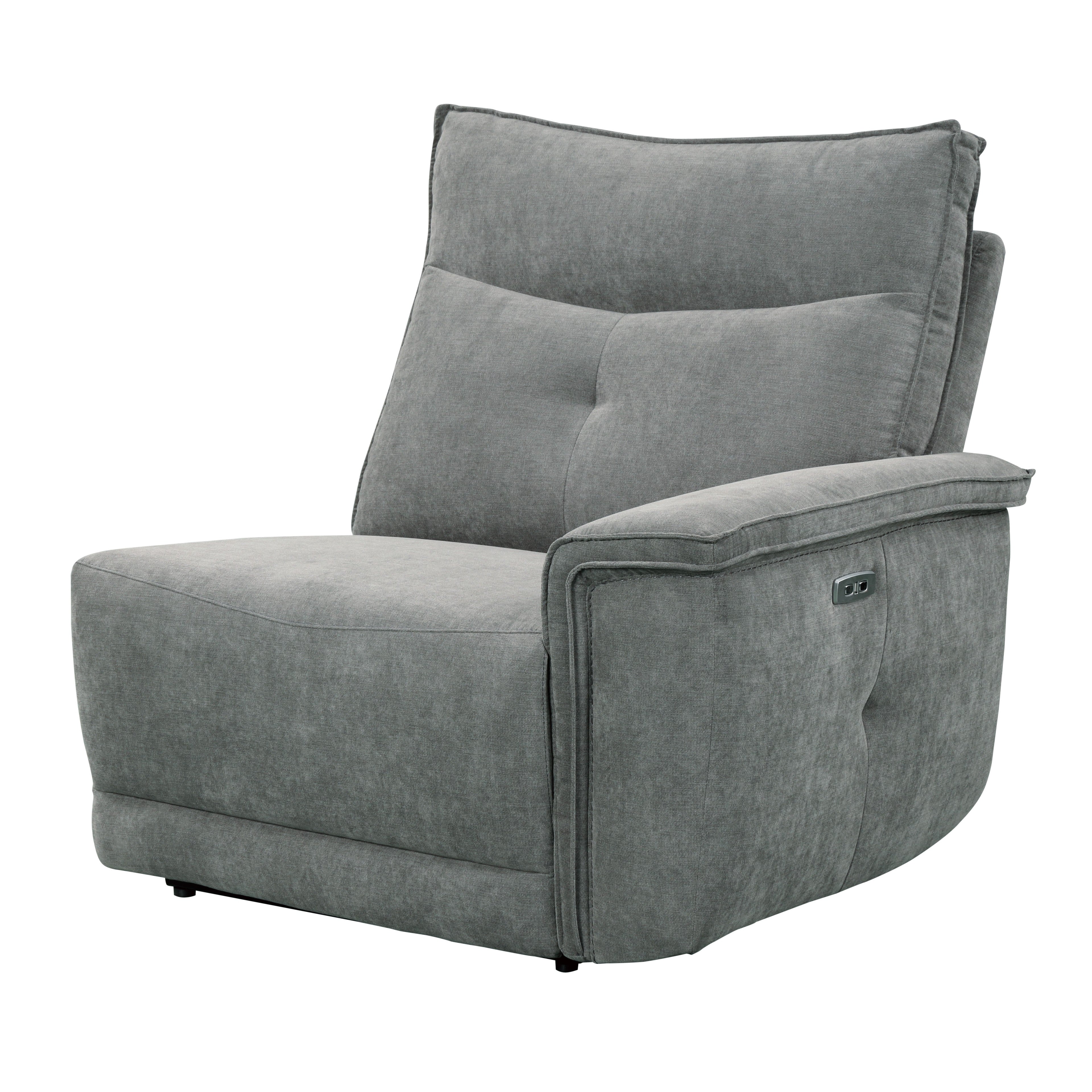 Tesoro Dark Gray Power Double Reclining Sofa - 9509DG-3PWH* - Bien Home Furniture & Electronics