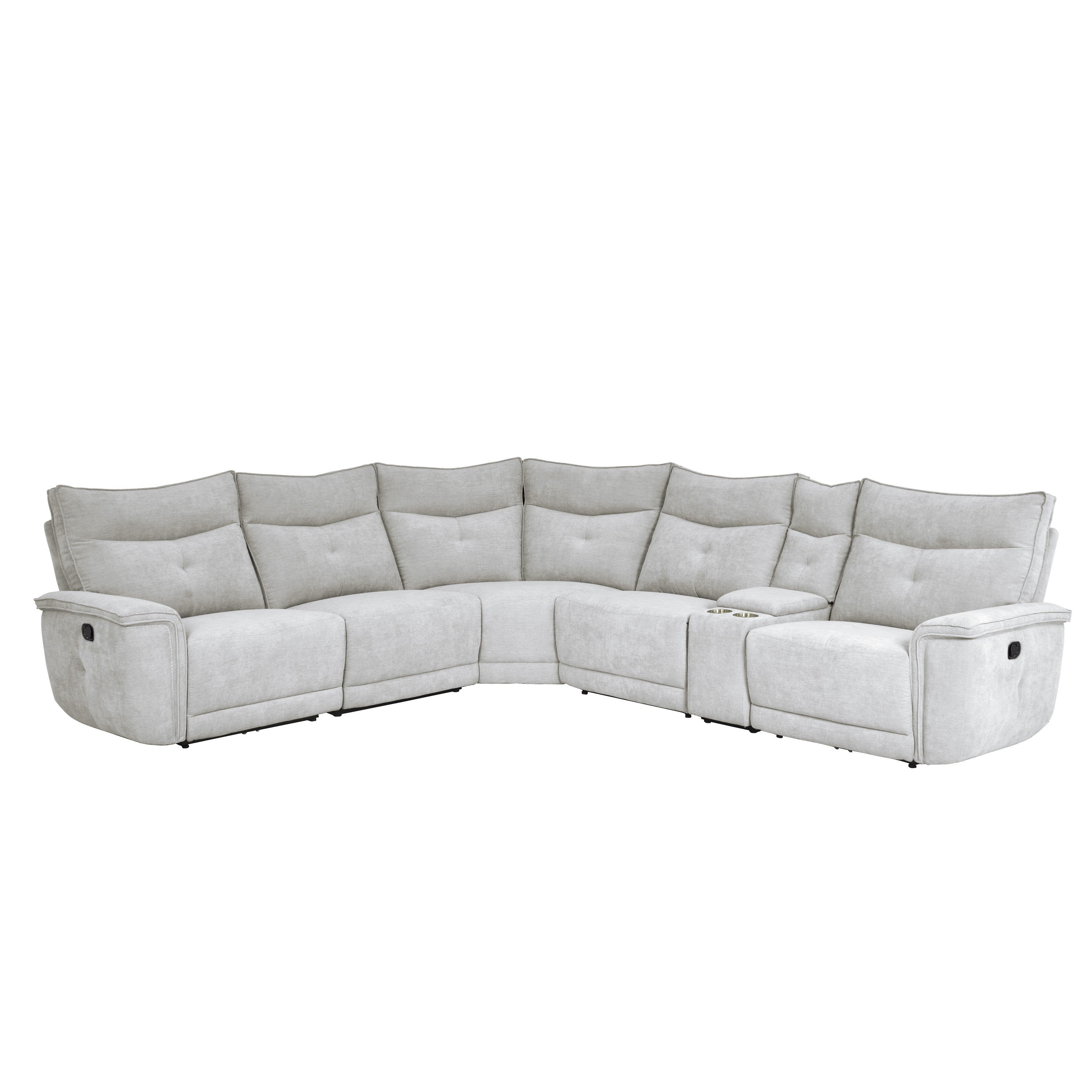 Tesoro Mist Gray Modular Reclining Sectional - 9509MGY*6LRRR - Bien Home Furniture & Electronics