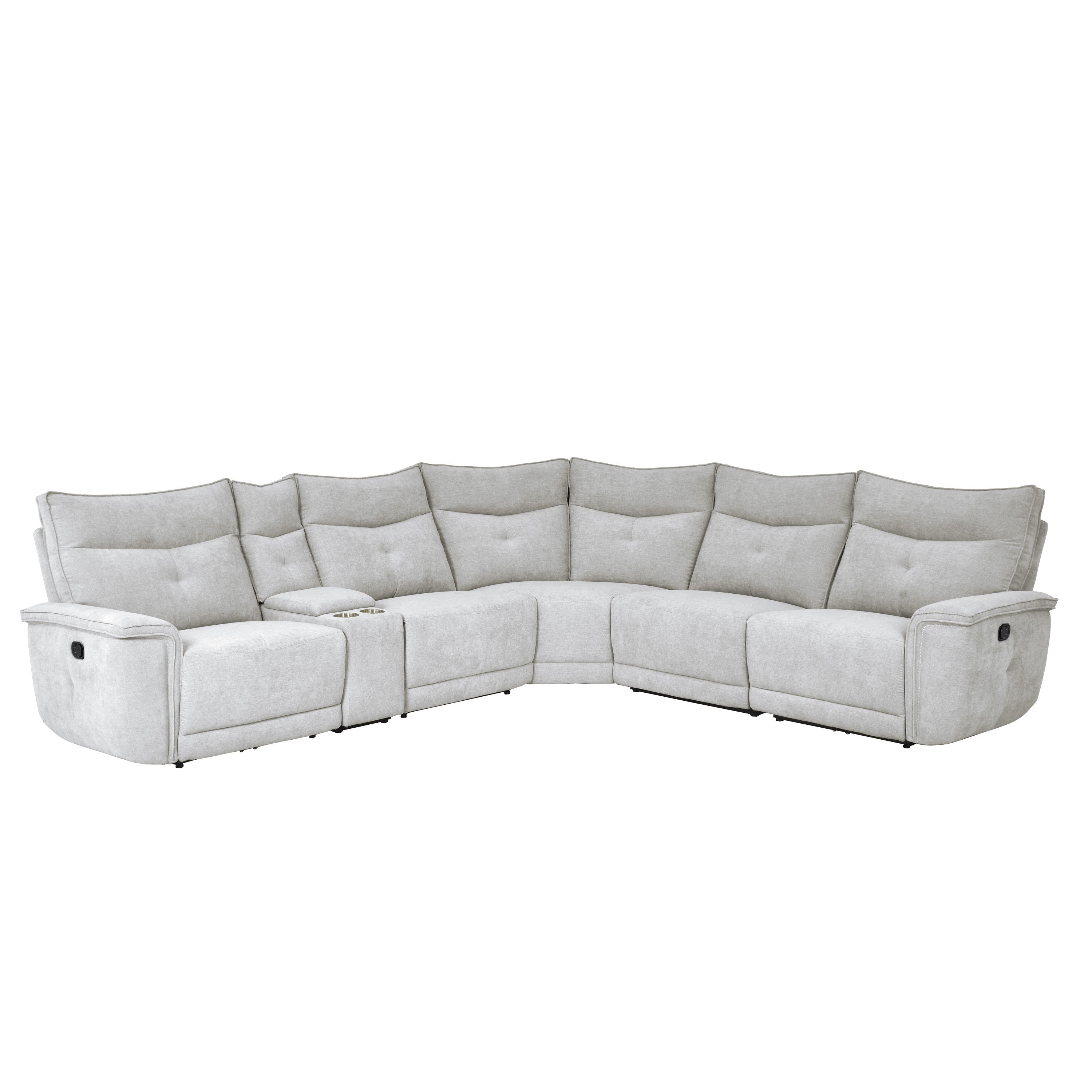 Tesoro Mist Gray Modular Reclining Sectional - 9509MGY*6LRRR - Bien Home Furniture & Electronics