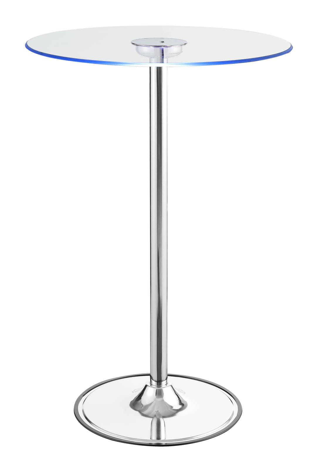 Thea Chrome/Clear LED Bar Table - 122400 - Bien Home Furniture & Electronics