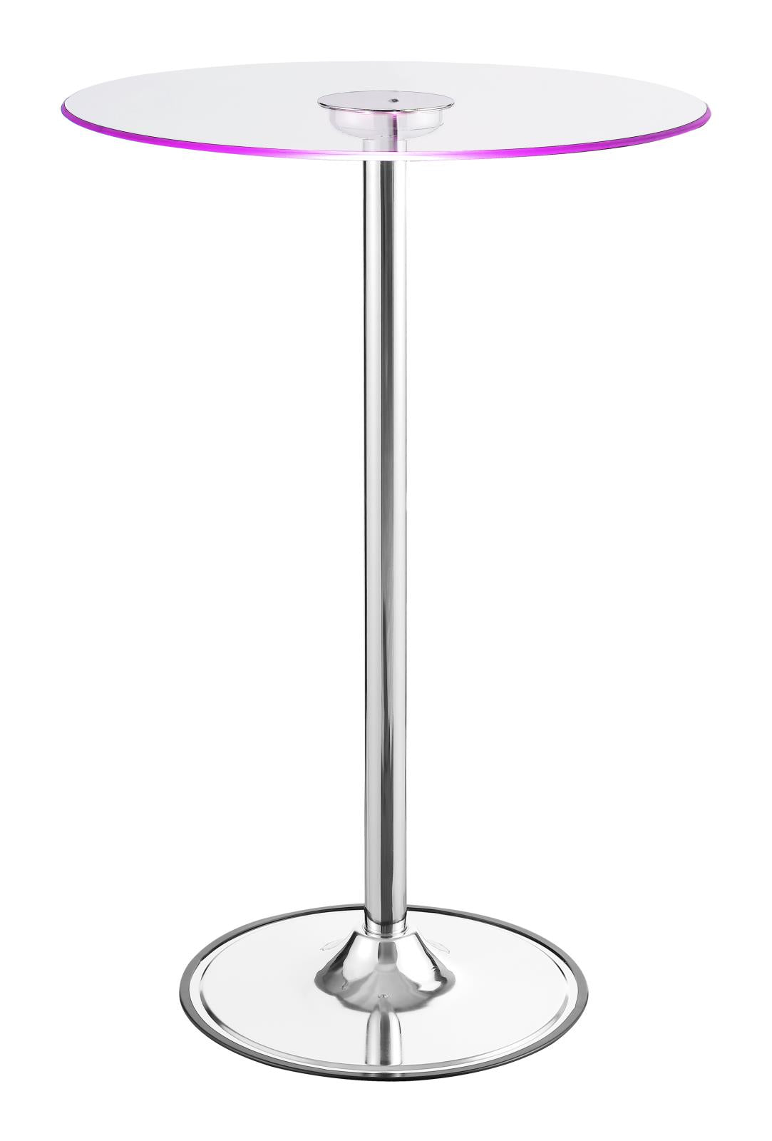 Thea Chrome/Clear LED Bar Table - 122400 - Bien Home Furniture & Electronics