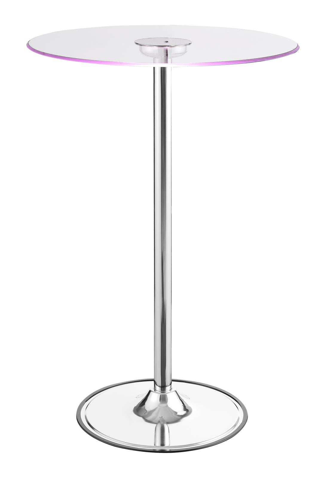 Thea Chrome/Clear LED Bar Table - 122400 - Bien Home Furniture & Electronics
