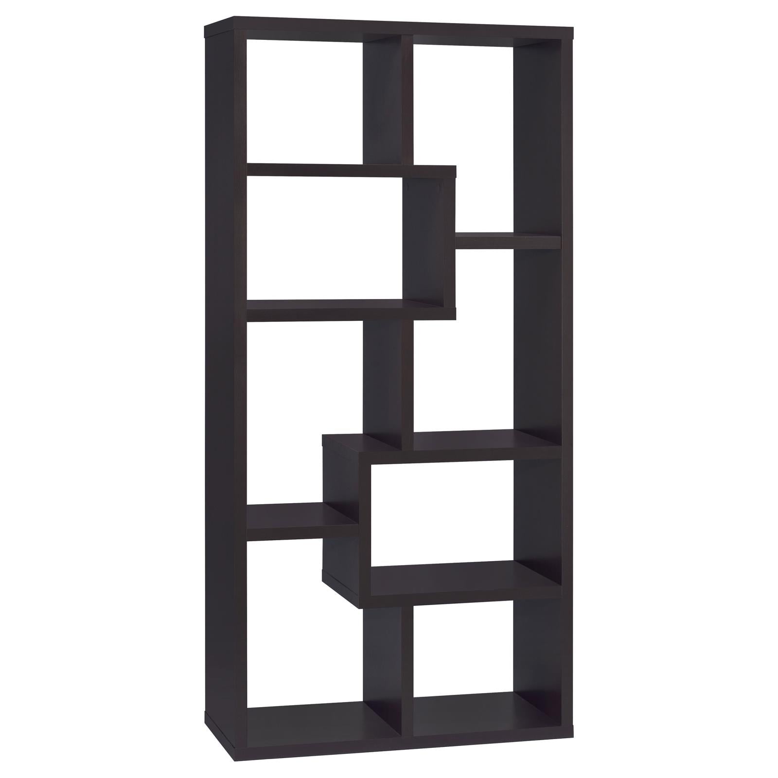 Theo Cappuccino 10-Shelf Bookcase - 800264 - Bien Home Furniture & Electronics