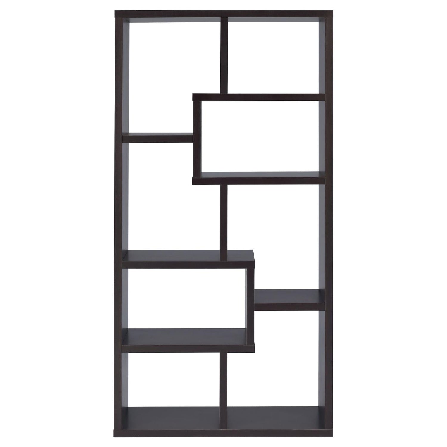 Theo Cappuccino 10-Shelf Bookcase - 800264 - Bien Home Furniture & Electronics