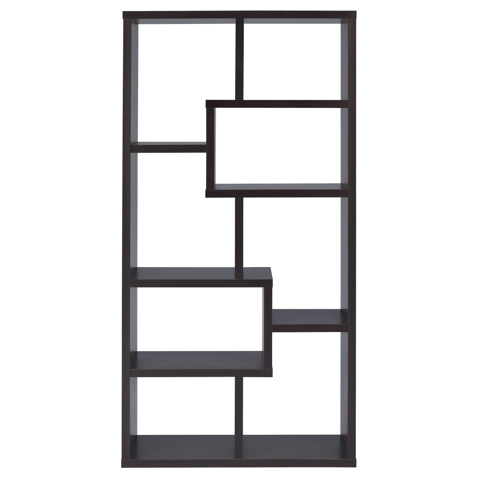 Theo Cappuccino 10-Shelf Bookcase - 800264 - Bien Home Furniture & Electronics
