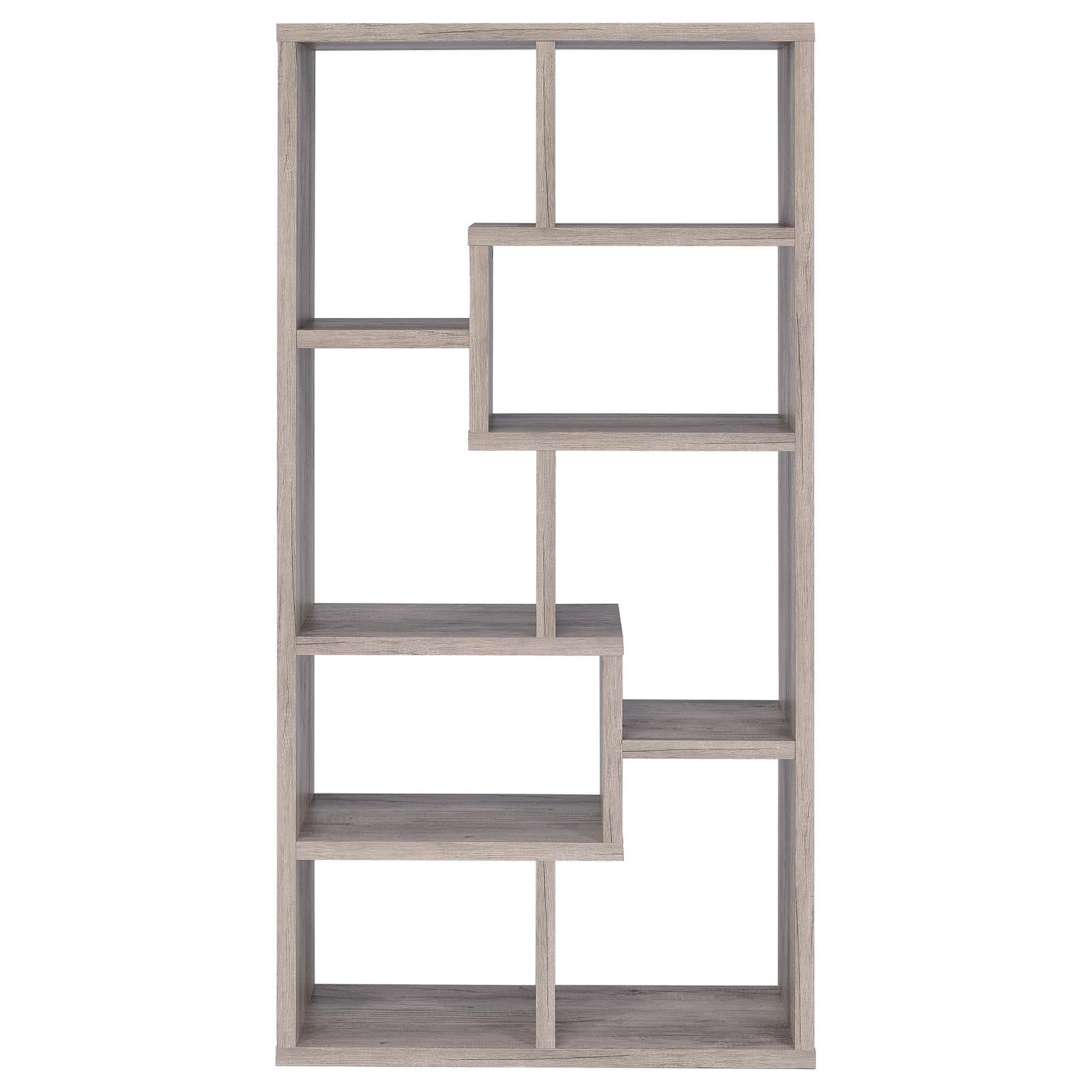 Theo Gray Driftwood 10-Shelf Bookcase - 801137 - Bien Home Furniture & Electronics