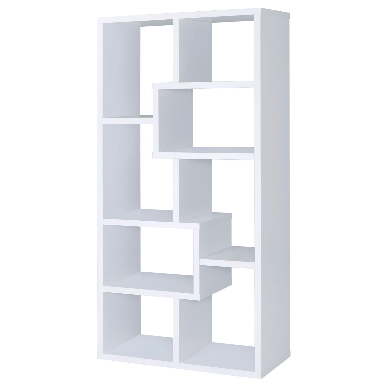 Theo White 10-Shelf Bookcase - 800136 - Bien Home Furniture & Electronics