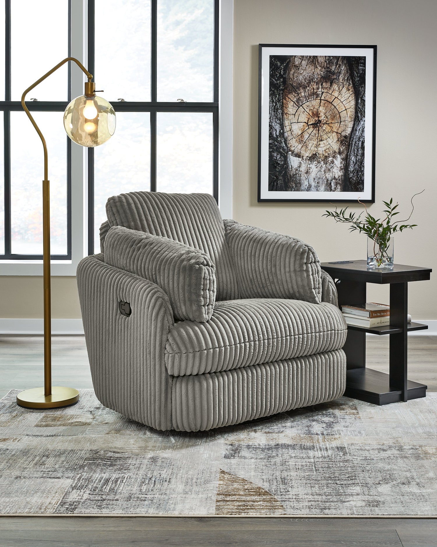 Tie-Breaker Fog Swivel Glider Recliner - 9490361 - Bien Home Furniture & Electronics