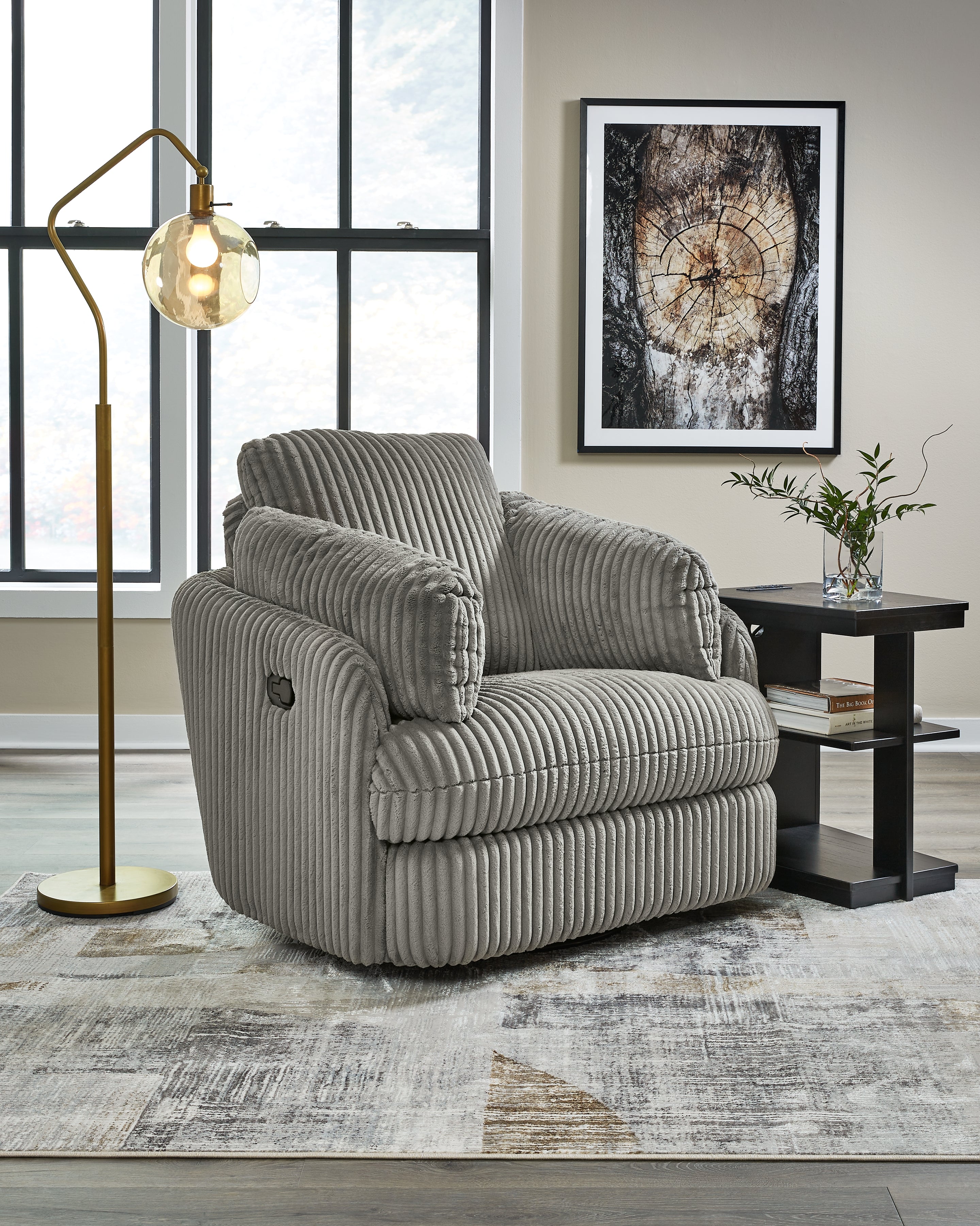 Tie-Breaker Fog Swivel Glider Recliner - 9490361 - Bien Home Furniture &amp; Electronics