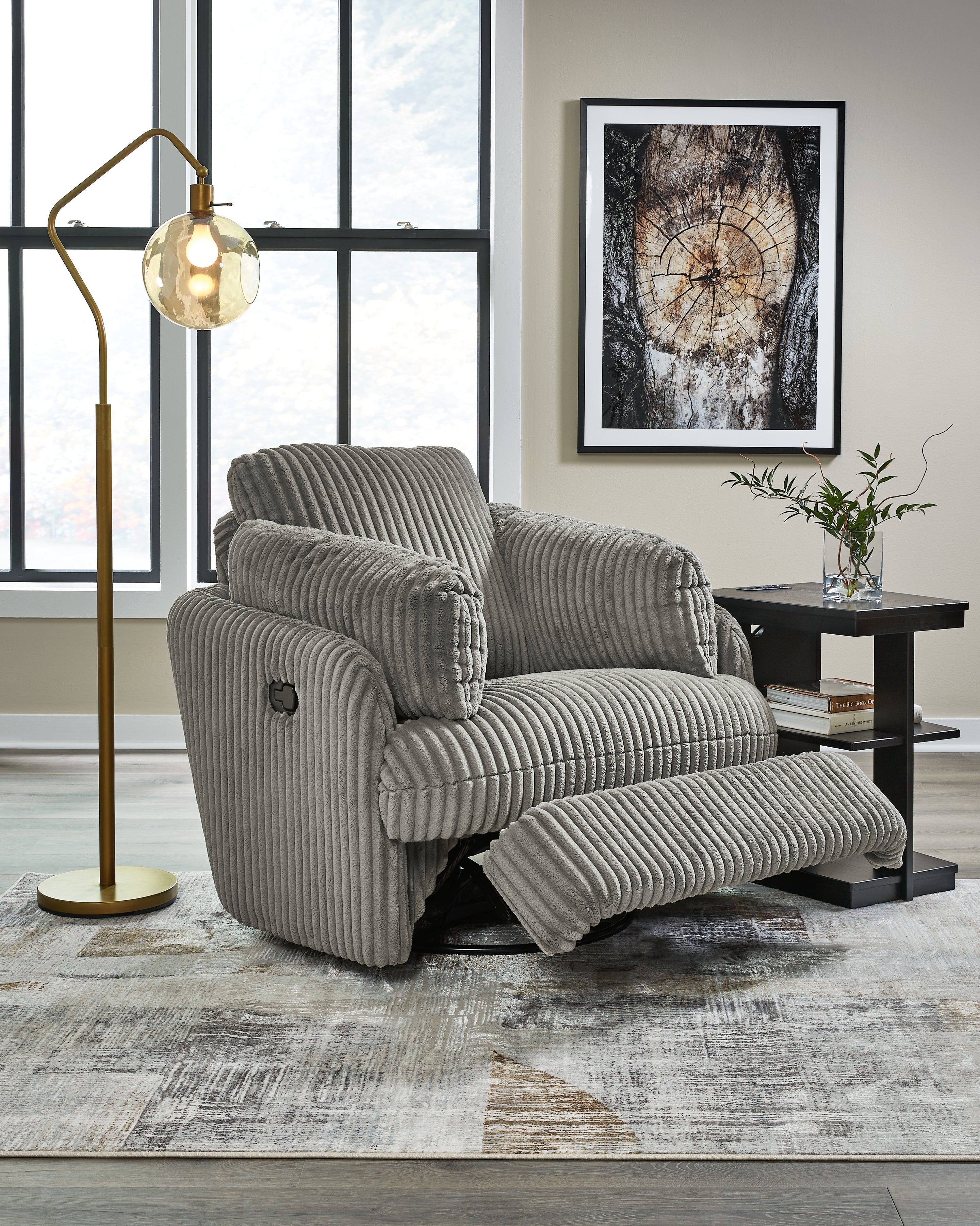 Tie-Breaker Fog Swivel Glider Recliner - 9490361 - Bien Home Furniture &amp; Electronics