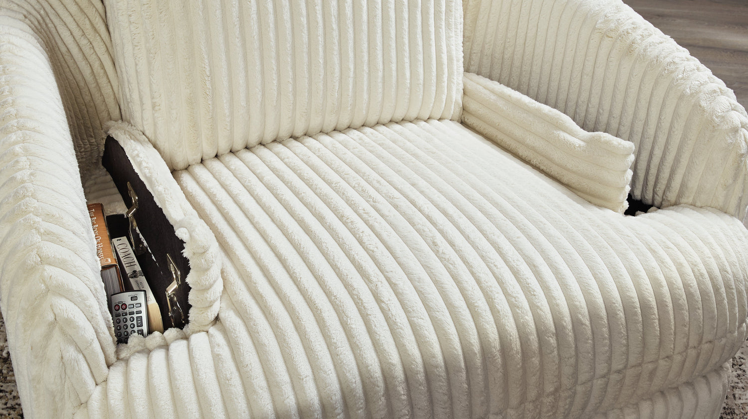 Tie-Breaker Ivory Swivel Glider Recliner - 9490261 - Bien Home Furniture & Electronics