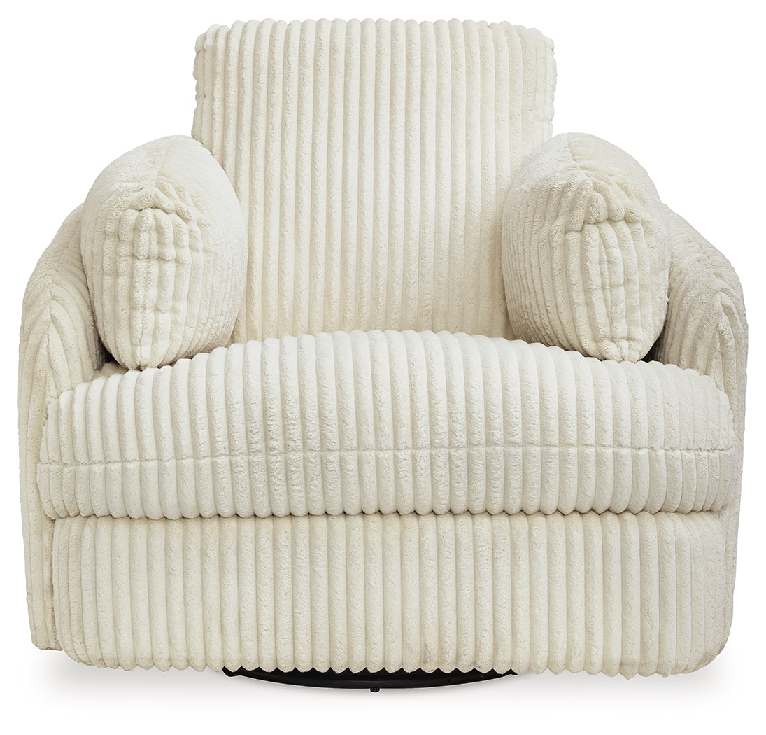 Tie-Breaker Ivory Swivel Glider Recliner - 9490261 - Bien Home Furniture & Electronics
