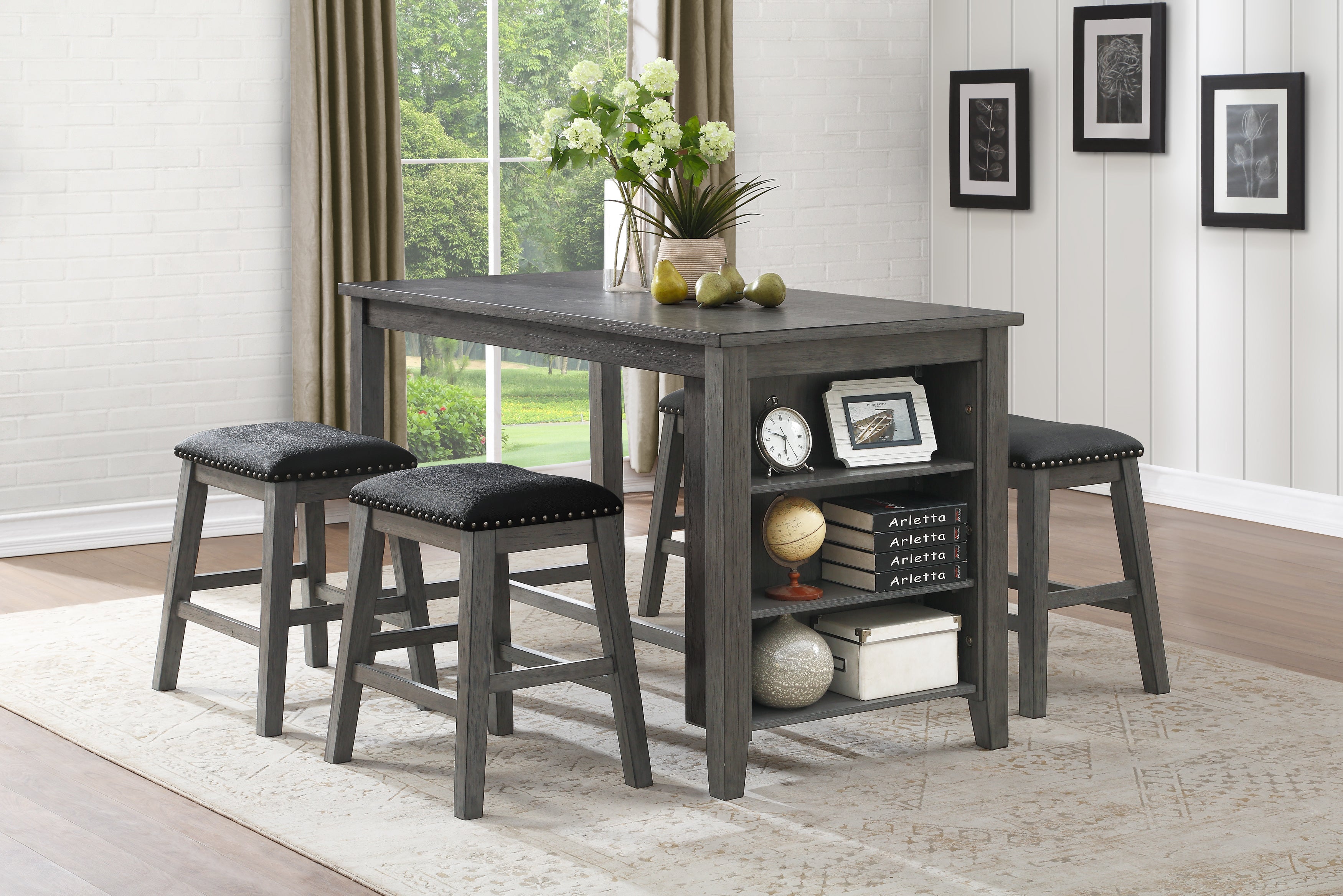 Timbre Gray Counter Chair, Set of 2 - 5603-24 - Bien Home Furniture & Electronics