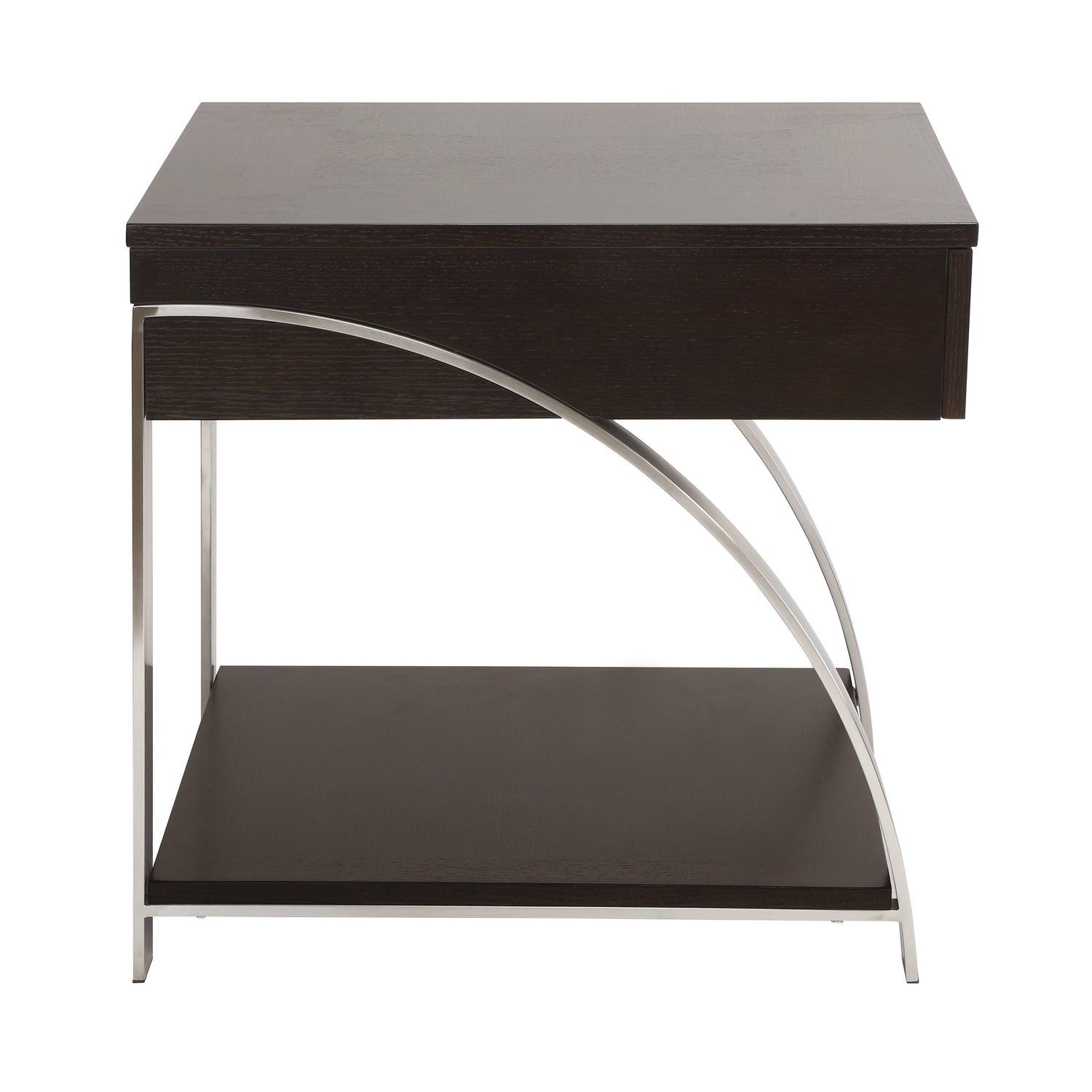 Tioga Espresso/Chrome End Table - 3533RF-04 - Bien Home Furniture & Electronics