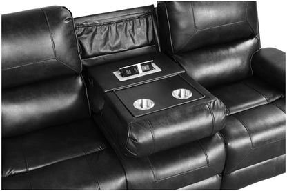 Titan2004-Black OVERSIZED 3pc Reclining Set - TITAN2004 BLACK - Bien Home Furniture &amp; Electronics
