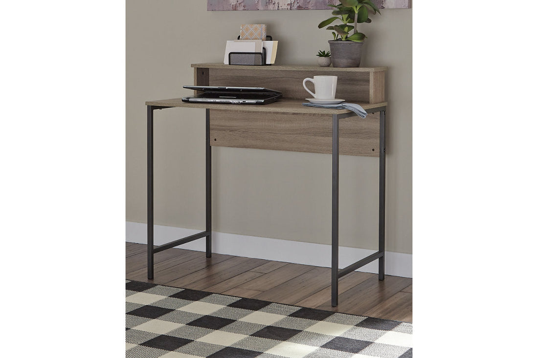 Titania Light Brown/Gunmetal Home Office Desk - Z1610744 - Bien Home Furniture &amp; Electronics